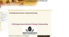Desktop Screenshot of fritzingertownseniorliving.com